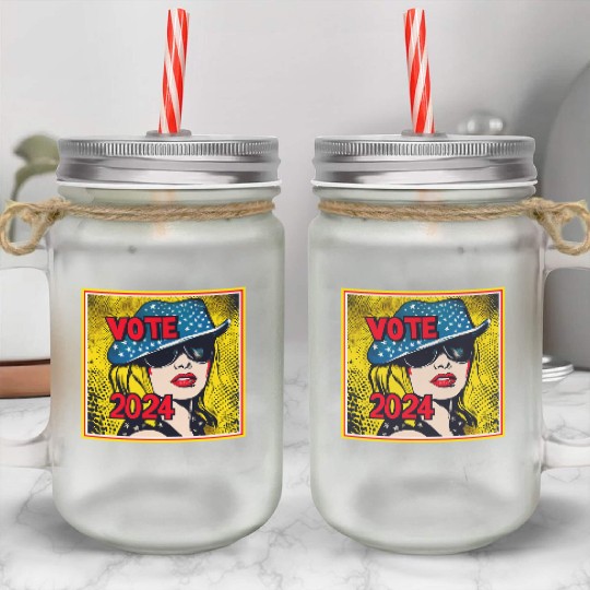 Vote 2024 Election Mason Jar Cups 00013