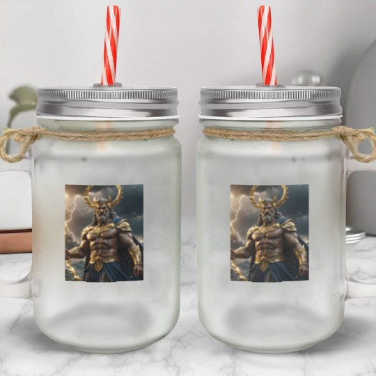 Zeus Jupiter Roman Greek God Mason Jar Cups