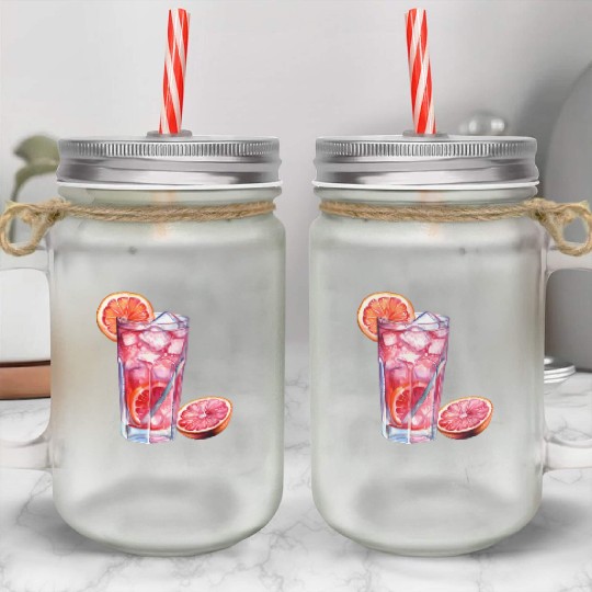 Grapefruit Citrus Cocktail Mason Jar Cups