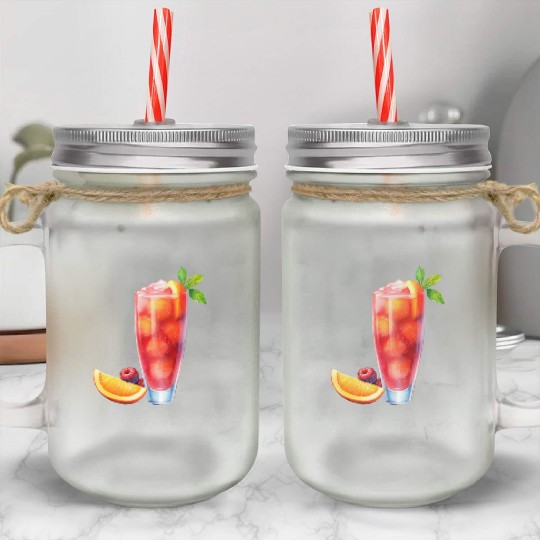 Berry Citrus Cocktail Mason Jar Cups