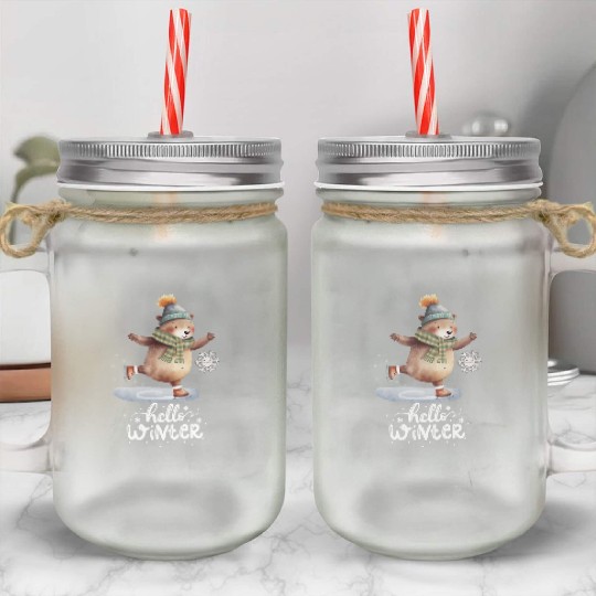 Winter Solstice Serenity Mason Jar Cups