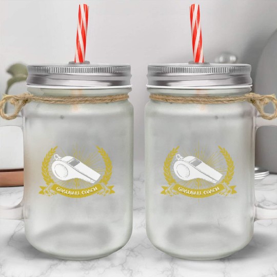 Goalball Coach Blind Athlete Funny Goalball Player Mason Jar Cups