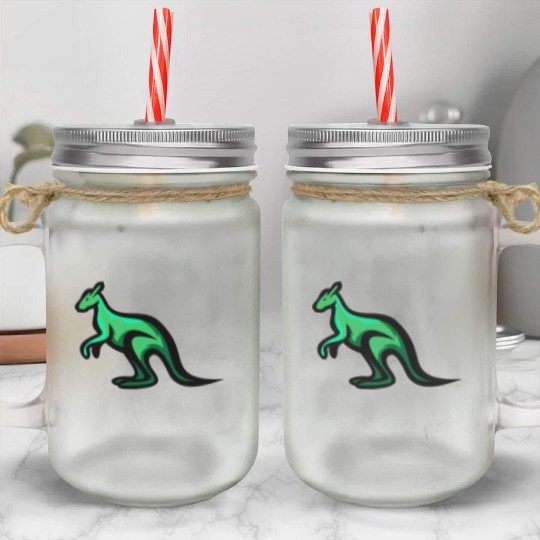 Jump into Style with Our Unique Kangaroo T Mason Jar Cups