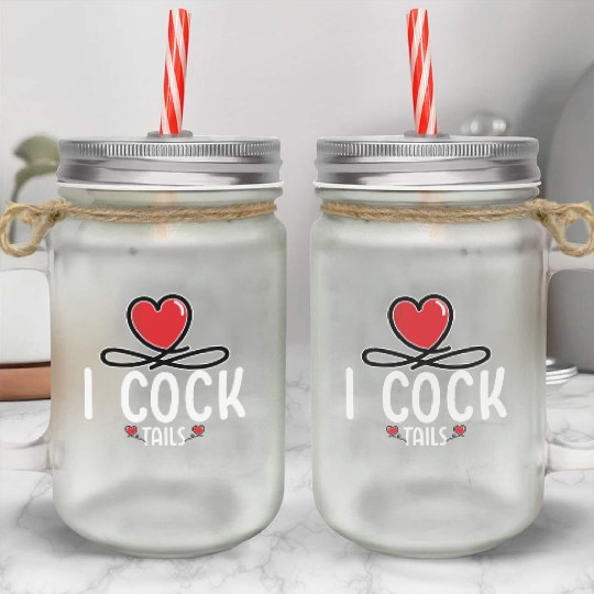 Funny I Love Cocktails 6 Mason Jar Cups