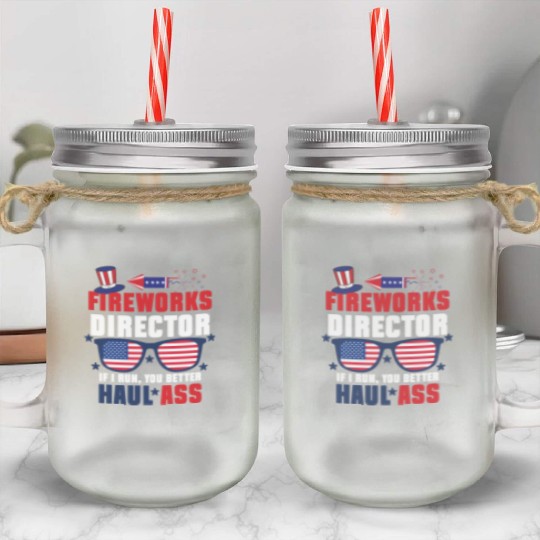 Fireworks Director 8 Mason Jar Cups