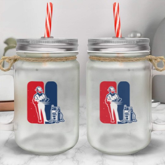 major league welder sticker Iconic Welder Design T Mason Jar Cups