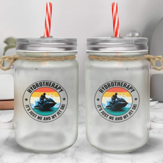 Jet Ski Hydrotherapy Ocean Adventure Watersports Mason Jar Cups