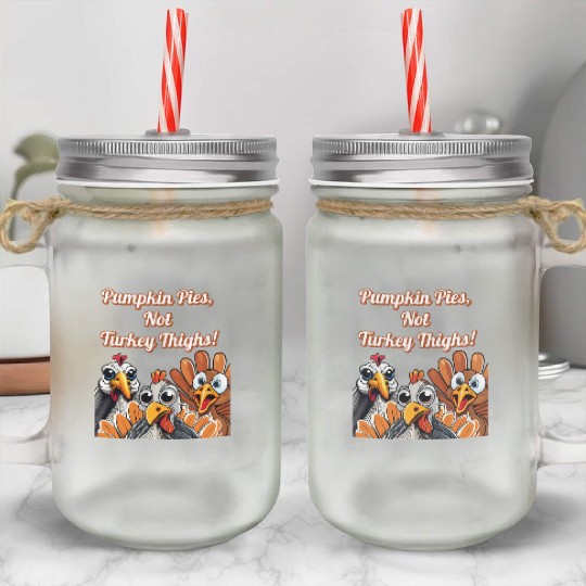 Pumpkin Pies, Not Turkey Thighs! Thanksgiving Mason Jar Cups