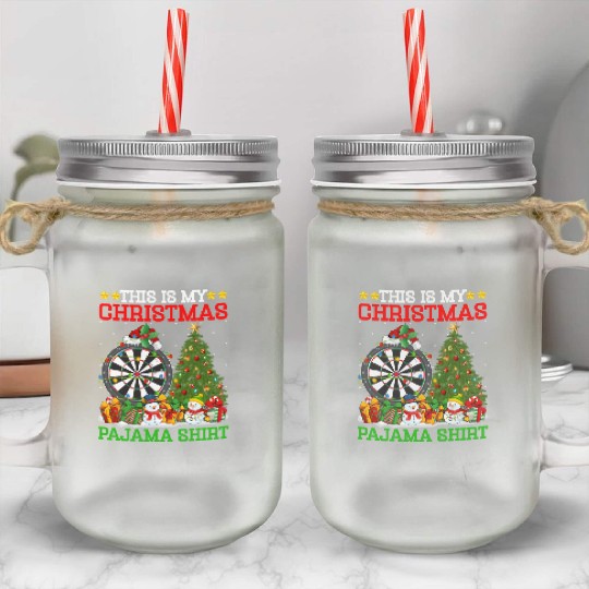 Darts Christmas Tree Lights Mason Jar Cups