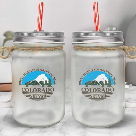 Vail Colorado ski resort Mason Jar Cups