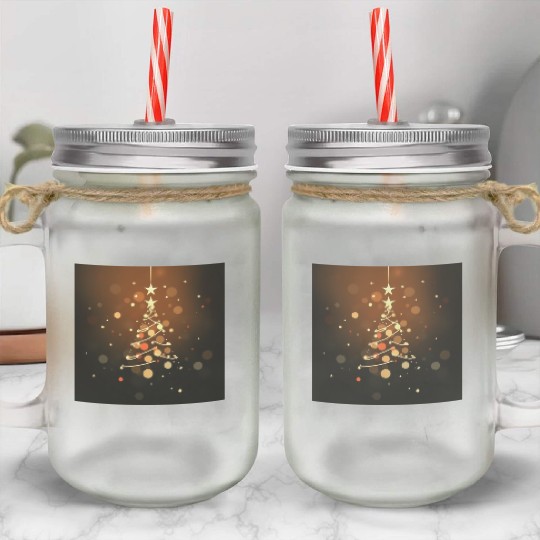 Twinkling Christmas Tree Mason Jar Cups