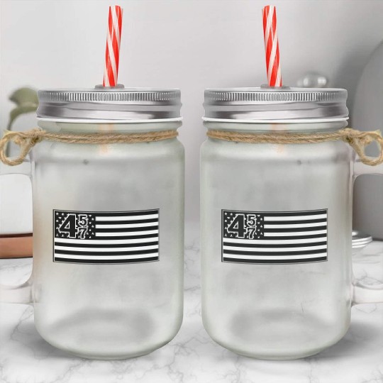 Trump 45 47 President Trump Republican Mason Jar Cups