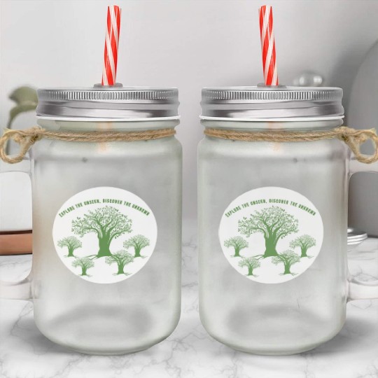 Green Tree Environmentalism Advocacy Mason Jar Cups