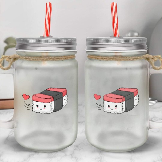 Kawaii Hawaiian Musubi Mason Jar Cups as a gift for Sushi