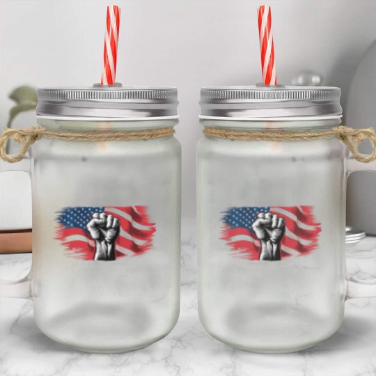 Martin Luther King Day Fight for the poeple Mason Jar Cups