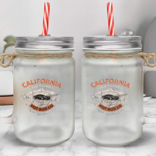 California New School Hot Rod Co. Mason Jar Cups