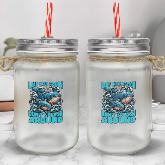 Whale Watching Leap Into Action Marine Biologist Mason Jar Cups