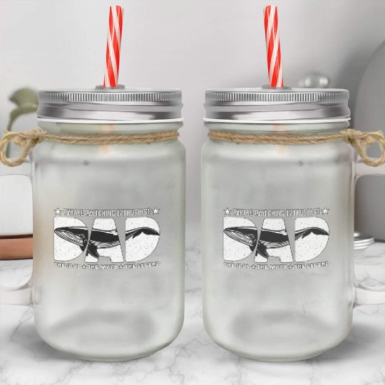 Whale Watching Enthusiast Dad The Marine Biologist Mason Jar Cups