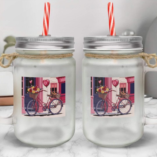 French Picnic Mason Jar Cups