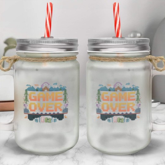 Nostalgic Retro Gamer Apparel Mason Jar Cups