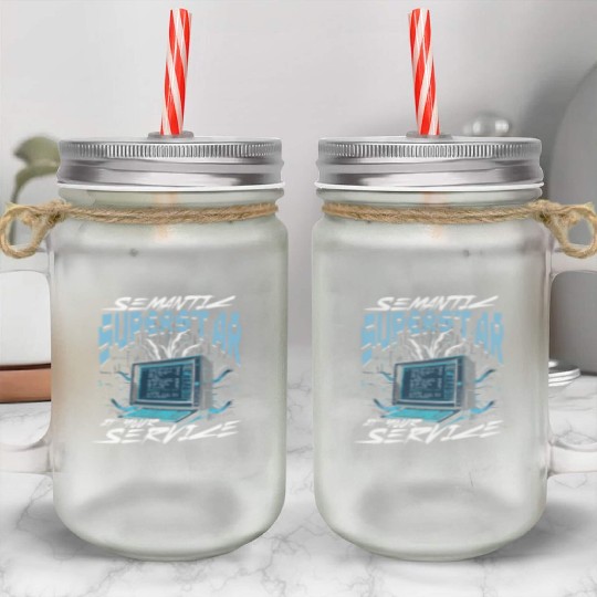 Computer Linguist Mason Jar Cups