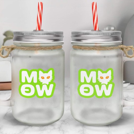 Meow Vibes Mason Jar Cups