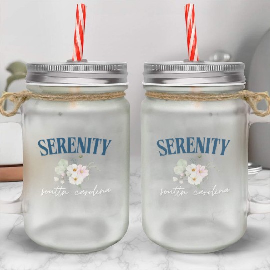 Serenity, SC Raglan Baseball Mason Jar Cups
