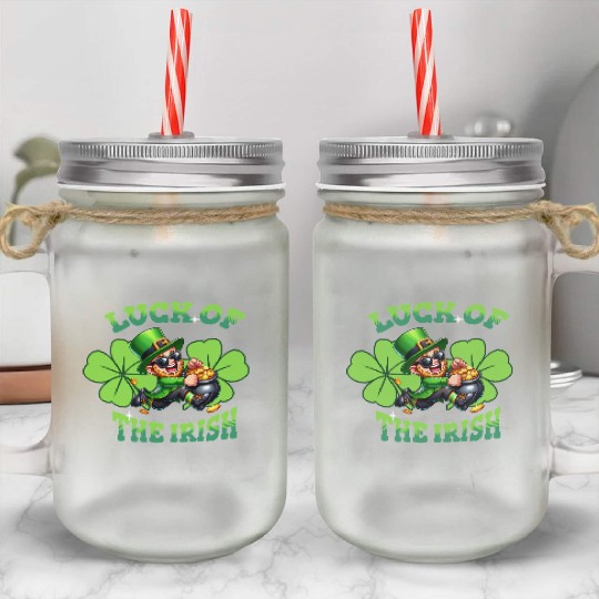 Luck of the Irish Mason Jar Cups