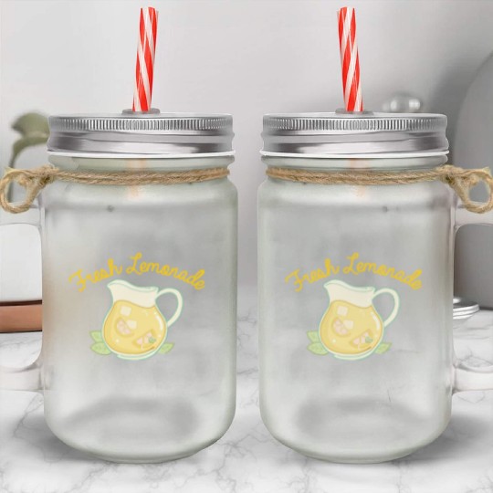Fresh Lemonade Mason Jar Cups