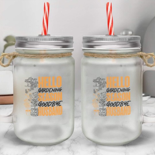 Plant Lover Gardening Husband Wife Mason Jar Cups