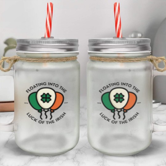 Floating into the luck of the irish Mason Jar Cups