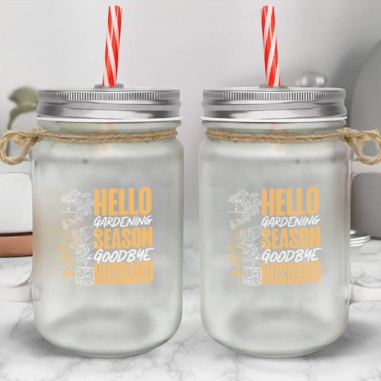 Plant Lover Gardening Husband Wife Mason Jar Cups