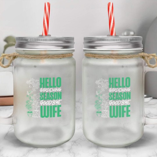 Plant Lover Gardening Husband Wife Mason Jar Cups