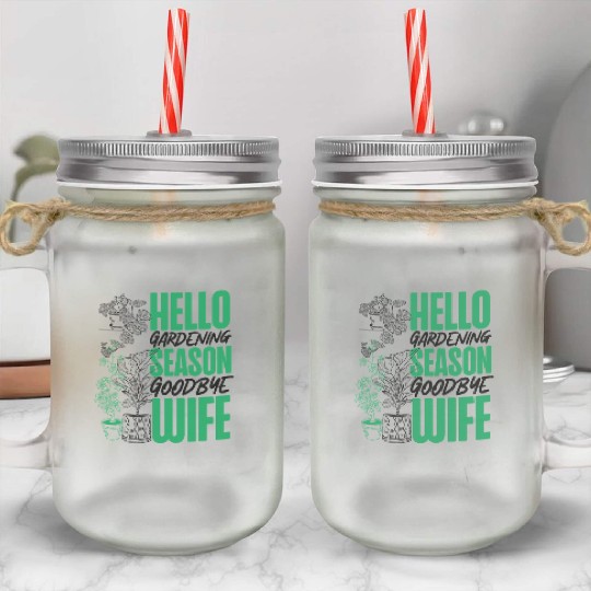 Plant Lover Gardening Husband Wife Mason Jar Cups