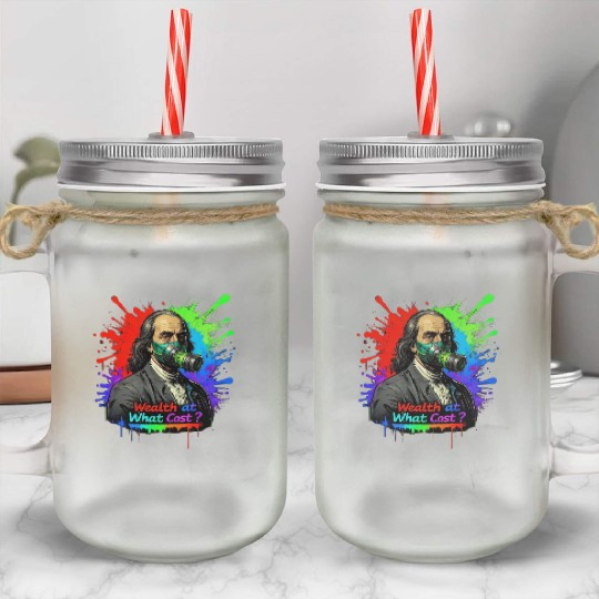 "Rich But Breathless: Wealth's Toxic Price" Mason Jar Cups