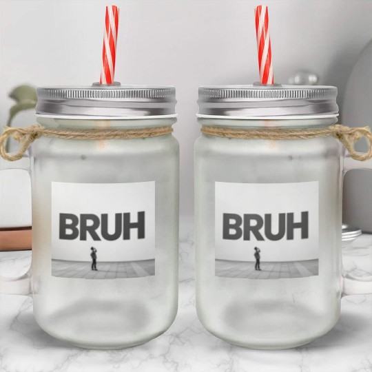 BRUH Moment Deep Thought Youth Mason Jar Cups