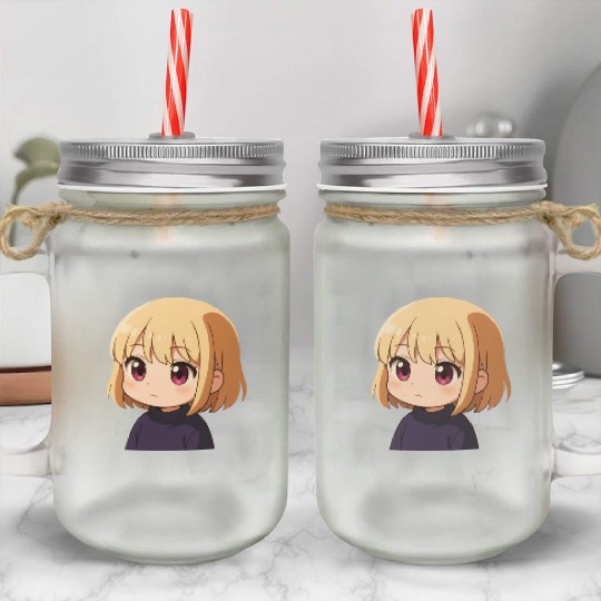 Cha Hae-In chibi version Mason Jar Cups