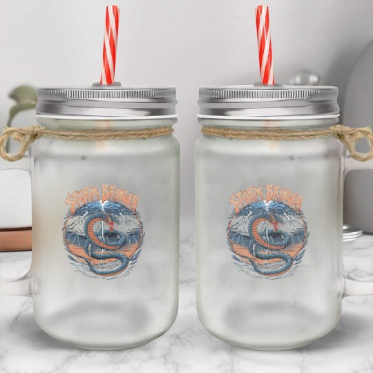 Storm Bringer Serpent Mason Jar Cups