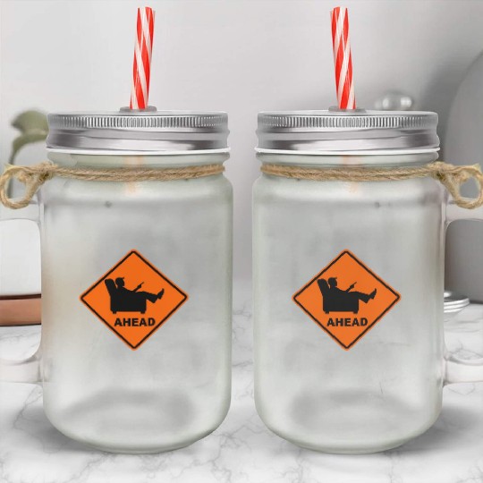 Couch Potato "Dad" Ahead Mason Jar Cups