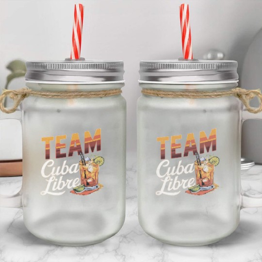 Cocktail Bartender Team Cuba Libre Mason Jar Cups