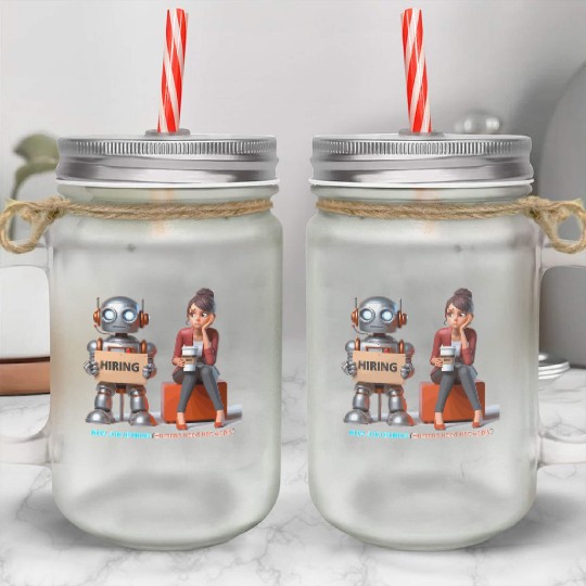 New Job Opening - AI Takeover Mason Jar Cups