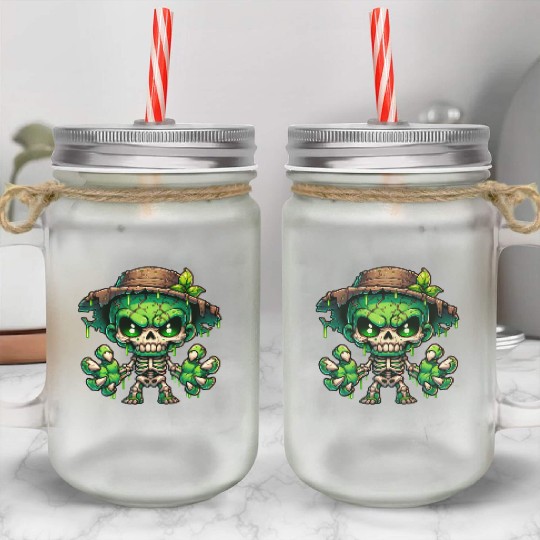 Swamp Skeleton Mutant – Creepy Plant Monster Mason Jar Cups