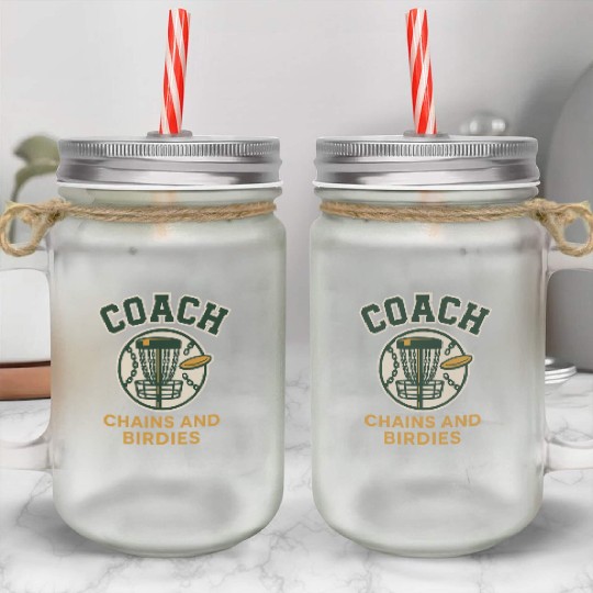 Disc Golf Coach Mason Jar Cups Disc Golf Instructor Frisbee