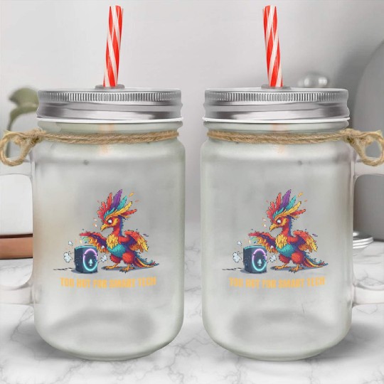 Burnt Out Commands Mason Jar Cups