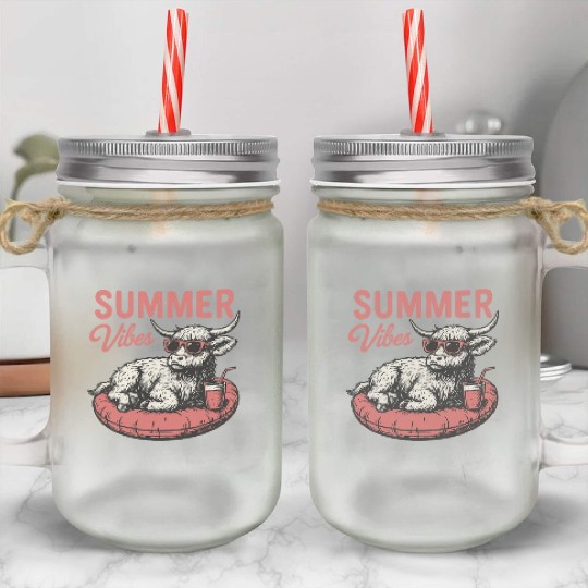 Summer vibes Summer Vacation Mason Jar Cups