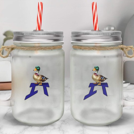 Mallard Duck on the word IT Mason Jar Cups