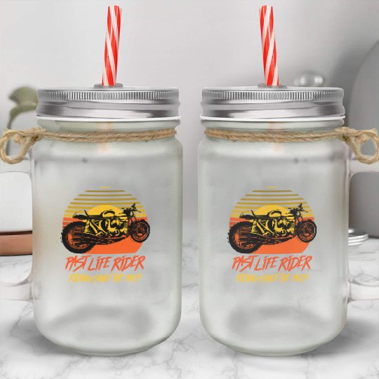 PAST LIFE RIDER Riding Since the 1980s Mason Jar Cups