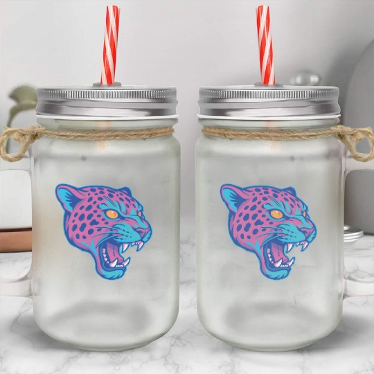 Jaguar pastel Mason Jar Cups