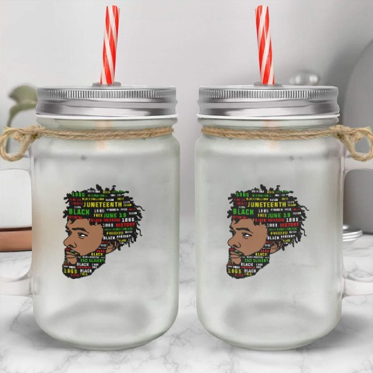 Juneteenth Black History Mason Jar Cups