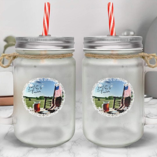 Raised On Sweet Tea & Freedom Mason Jar Cups
